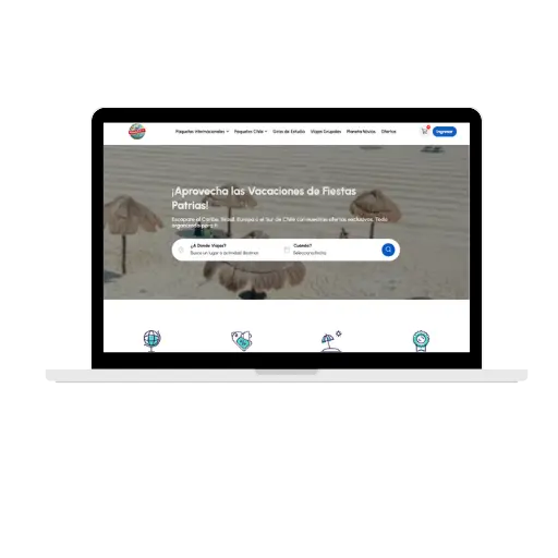 Plataforma turística Planeta3Travel desarrollada por Markettech